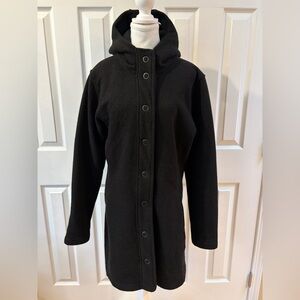 Kuhl Black Fleace  Spyrit Long Jacket Size L